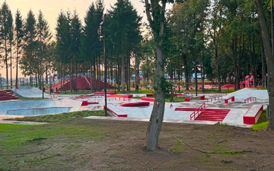Giraitės betono skate parko projektas, 1550 m2 street plaza su bowl baseinu, MB Spotramps.