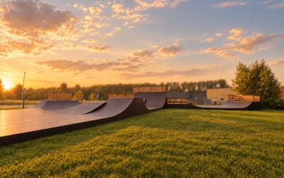 Gargždų skate parkas – medinis monolitinis parkas riedlentėms, BMX ir paspirtukams